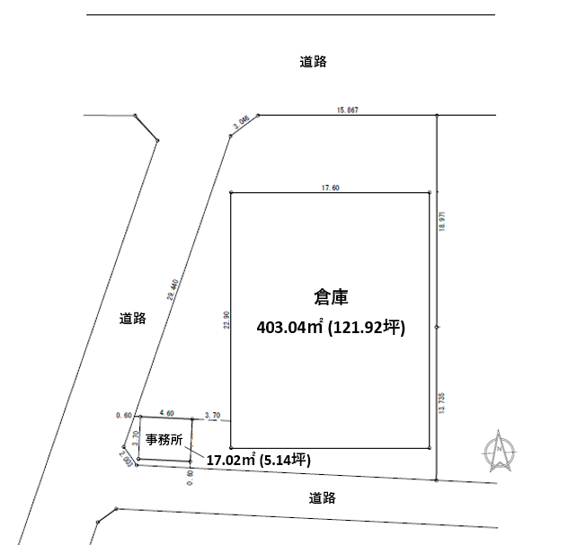 坂戸Ⅱ倉庫の貸し倉庫(貸倉庫)・賃貸倉庫の図面